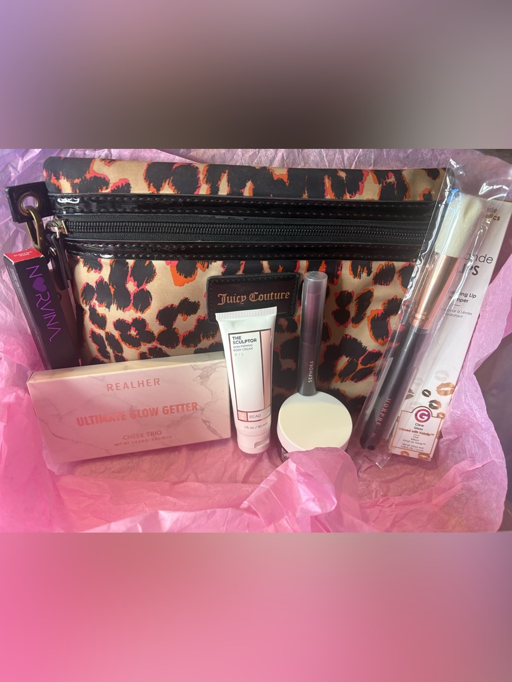 Juicy Couture Beauty Bundle GrandeLIPS ELEMIS Norvina REALHER Makeup